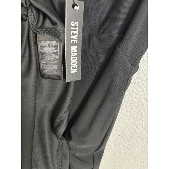 Steve Madden Black Midi Vita Dress With Lace Panels & Straps Black Large NWT's - Picture 6 of 8